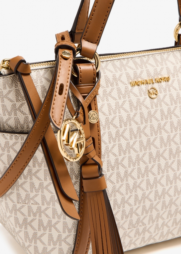 Michael Kors Small Sullivan logo zip tote bag for Women Beige in Bahrain Level Shoes
