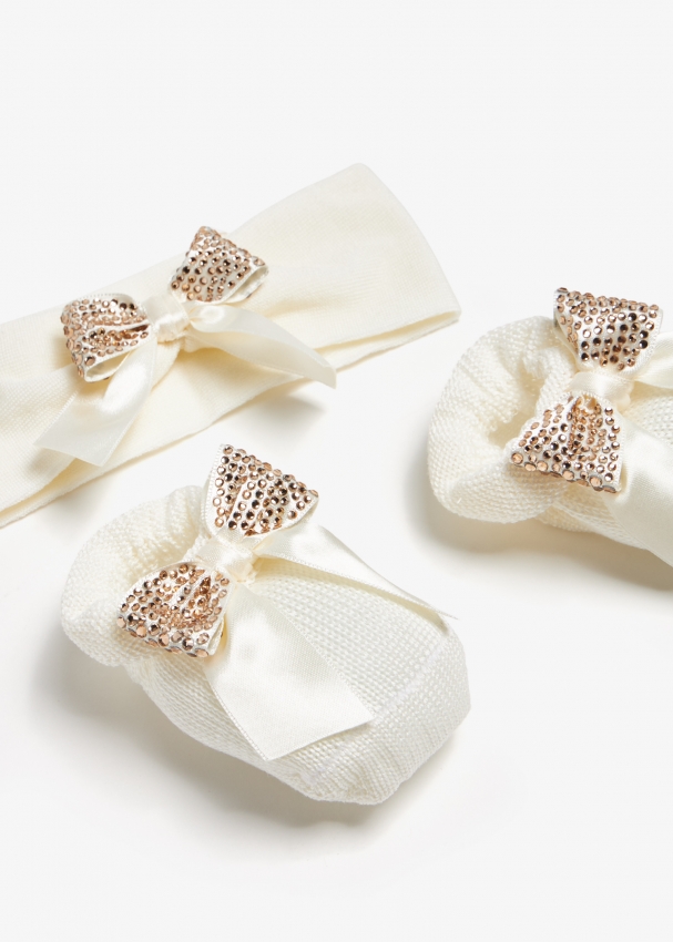 White sales headband bow