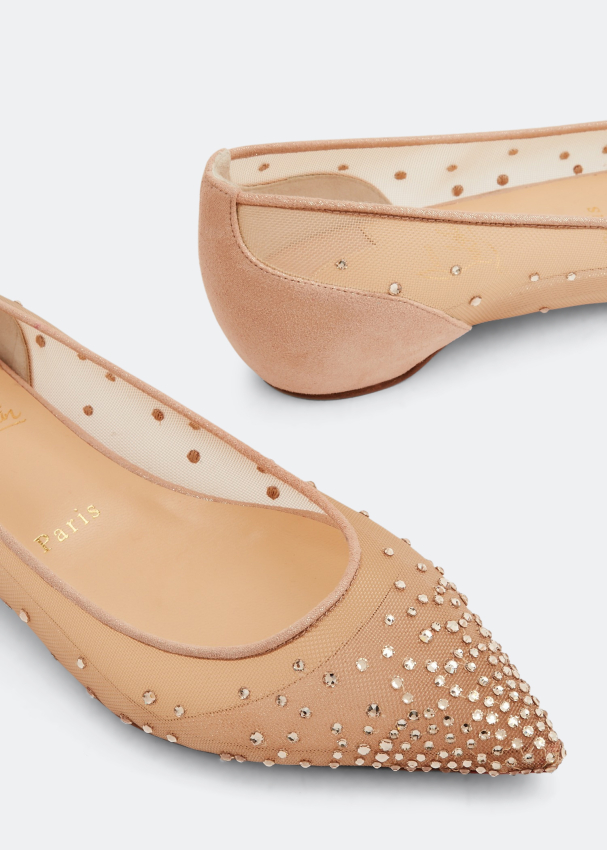 Christian Louboutin Follies Strass ballet flats for Women - Beige