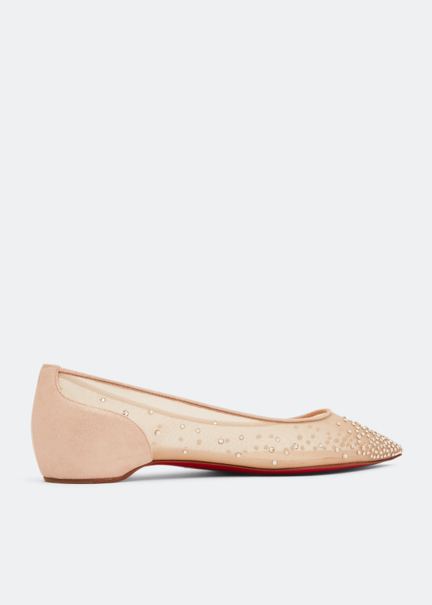 Christian Louboutin Follies Strass ballet flats for Women - Beige