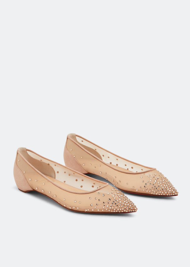 Christian Louboutin Follies Strass ballet flats for Women - Beige