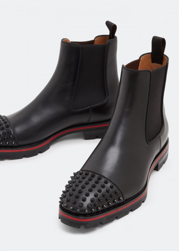 Christian Louboutin Men's Melon Flat Leather Chelsea Boots