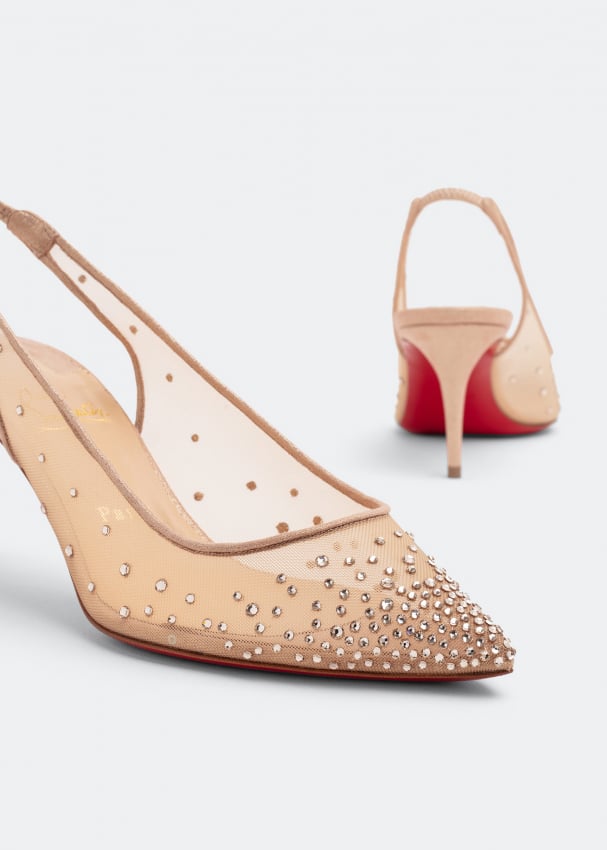 Christian Louboutin Follies Strass Slingback Pumps