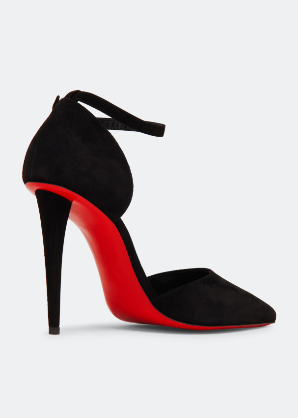 Christian Louboutin - Astrida Bride 100 Suede Pumps - Womens - Black