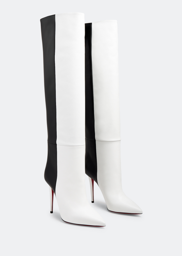 Christian Louboutin Astrilarge Botta Calf Leather Knee-High Boots 100 - Black - 40