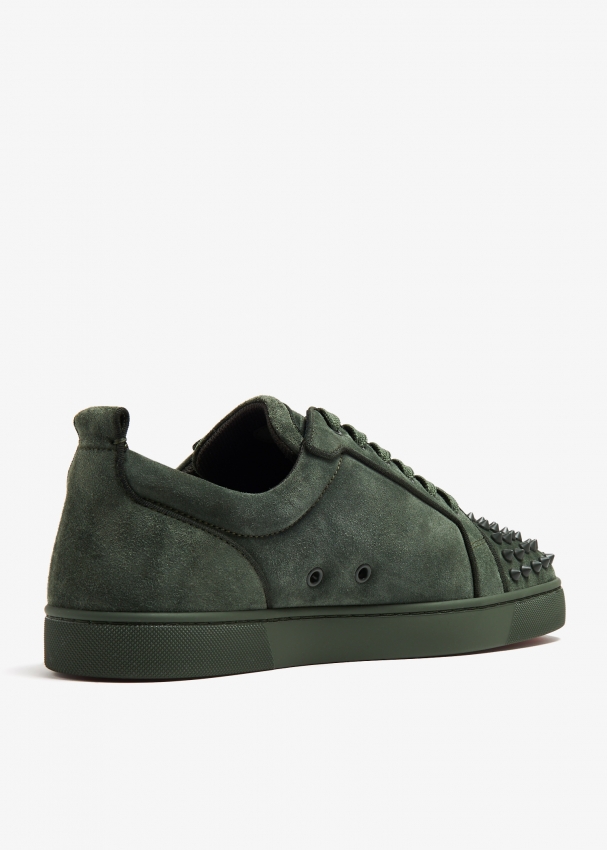Black suede christian louboutin sneakers hotsell