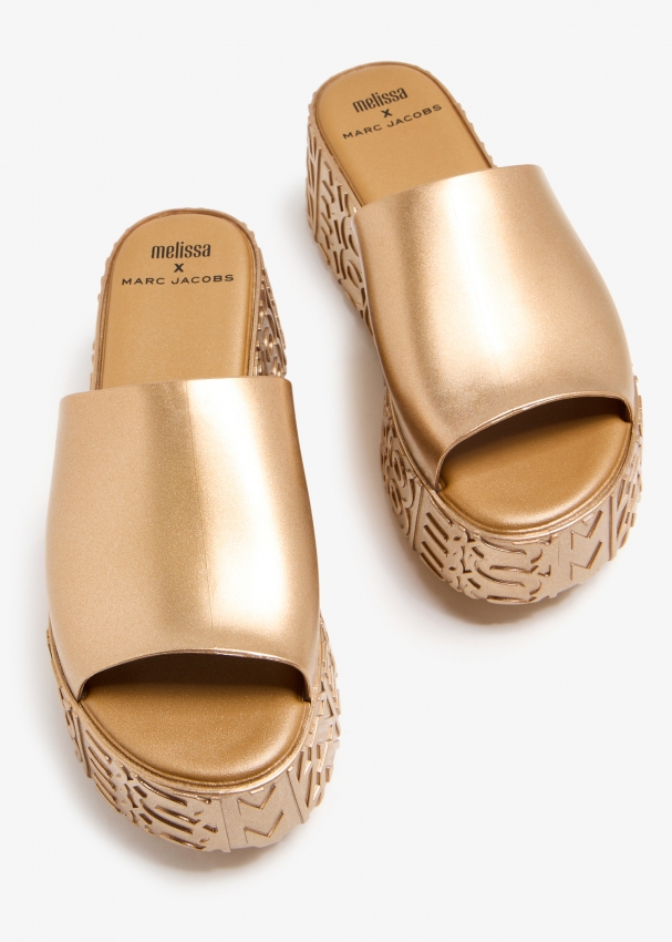 Melissa x Marc Jacobs Becky platform sandals for Women Gold in KSA Level Shoes