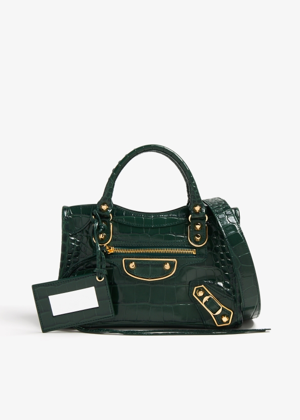 Balenciaga Metallic Edge Mini City bag for Women - Green in UAE