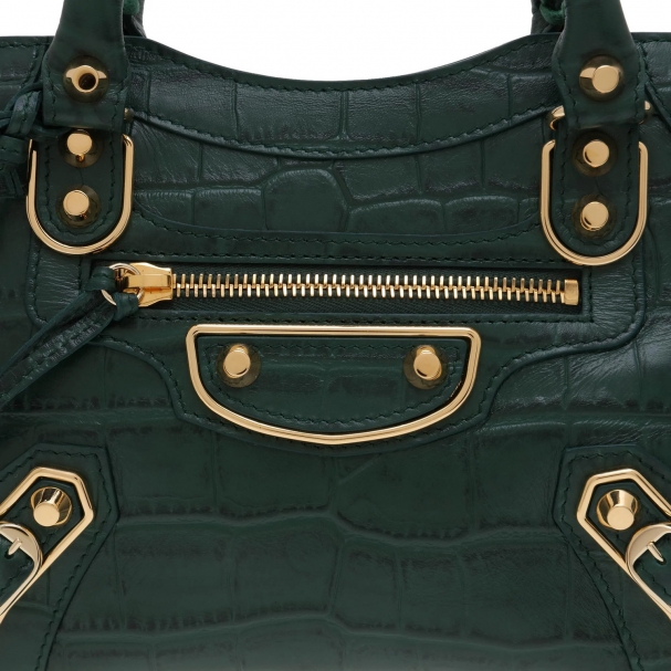 Balenciaga Metallic Edge Mini City bag for Women - Green in UAE