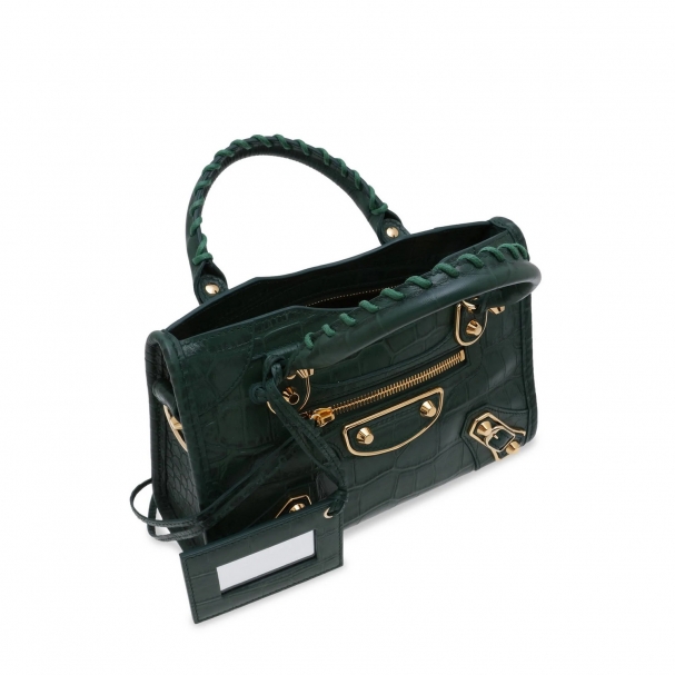 Balenciaga Metallic Edge Mini City bag for Women - Green in UAE