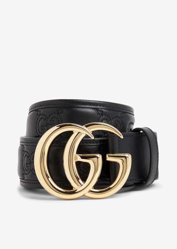 Gucci GG Marmont matelassé wide belt for Women - Black in UAE | Level Shoes