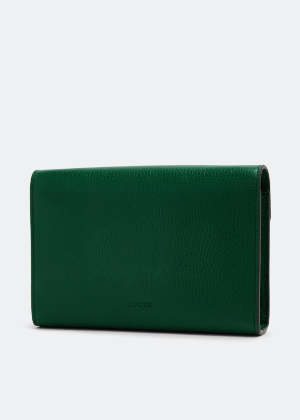 Dionysus mini top handle bag in dark green leather