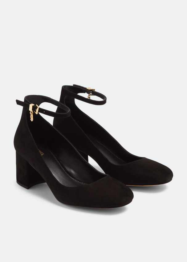 Michael kors black suede pumps sales