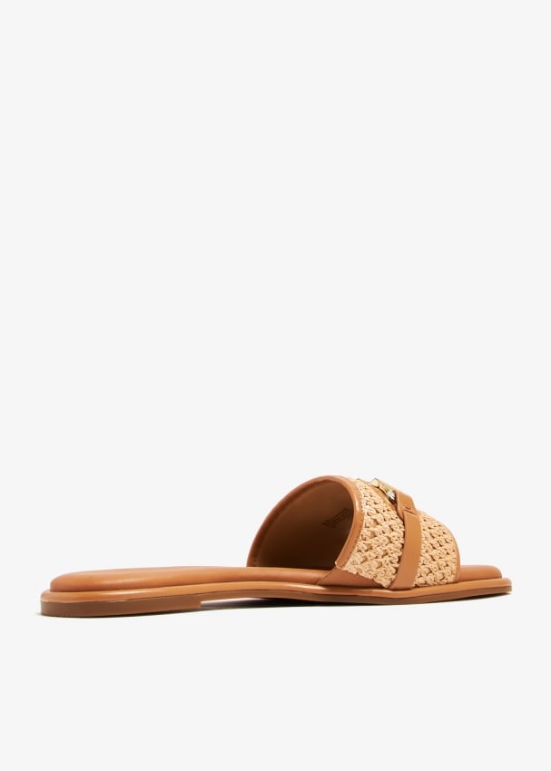 Michael Kors Ember slide sandals for Women - Brown in UAE | Level Shoes