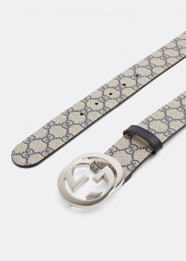 Gucci GG Supreme Belt With Buckle Beige 4075