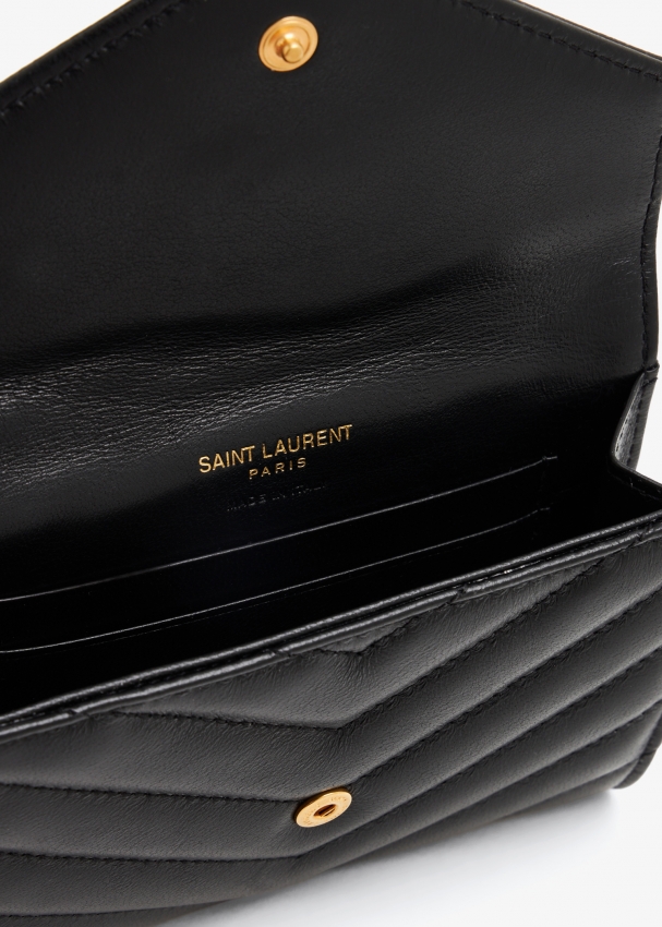 Saint Laurent Small Monogram Envelope Wallet - Black