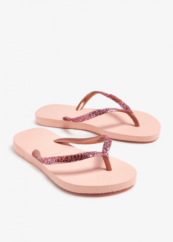 Havaianas womens Slim Glitter Flip Flop Sandal