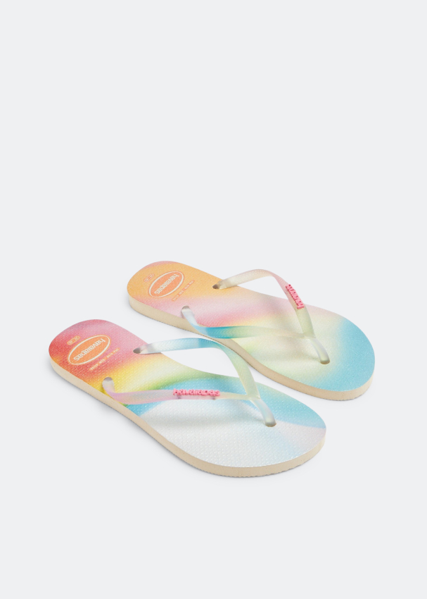 Havaianas Slim metallic rainbow flip flops for Women - Multicolored in UAE