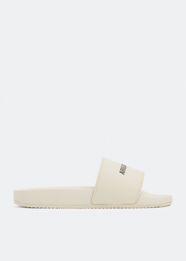mens white pool slides