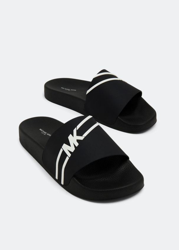 Michael Kors Jake slides for Men - Black in UAE | Level Shoes