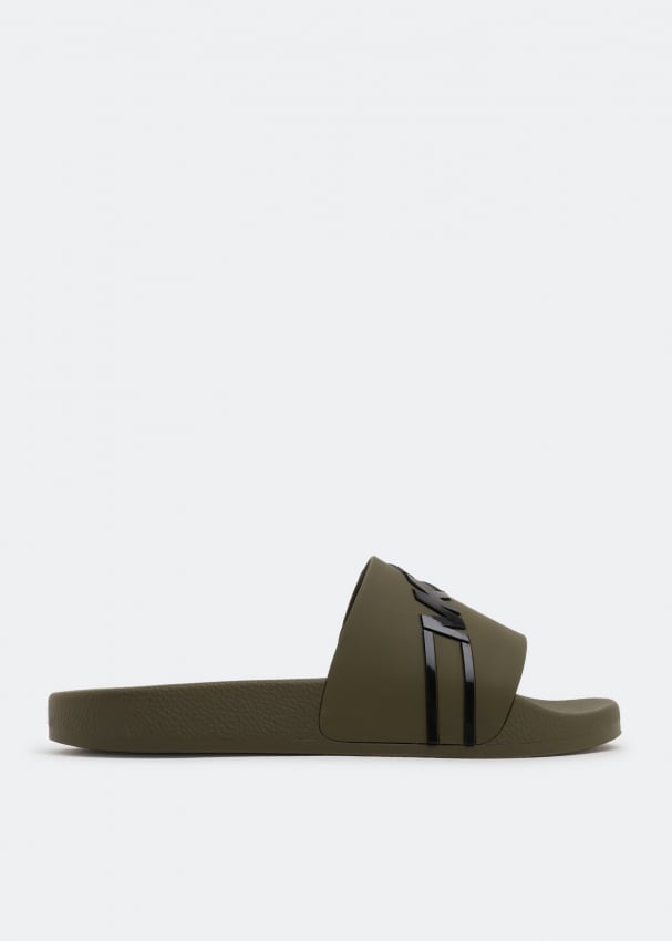 Michael Kors Jake slides for Men Green in UAE Level Shoes