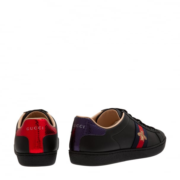 Ace embroidered sneaker black on sale