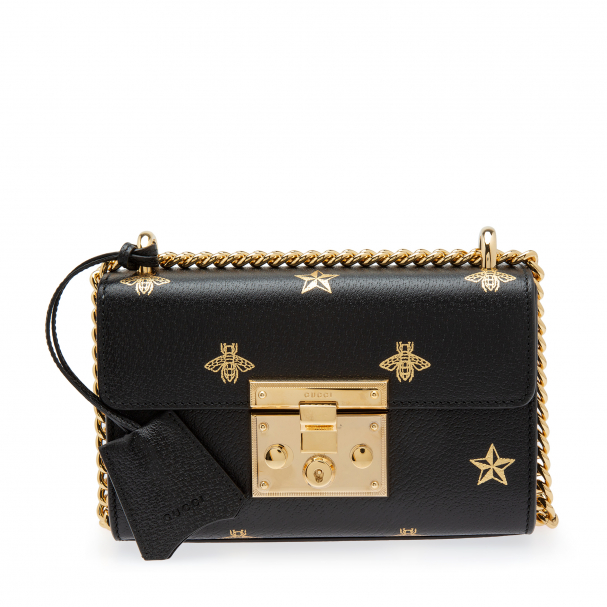 Gucci Padlock Bee small bag for Women Black in KSA Level Shoes