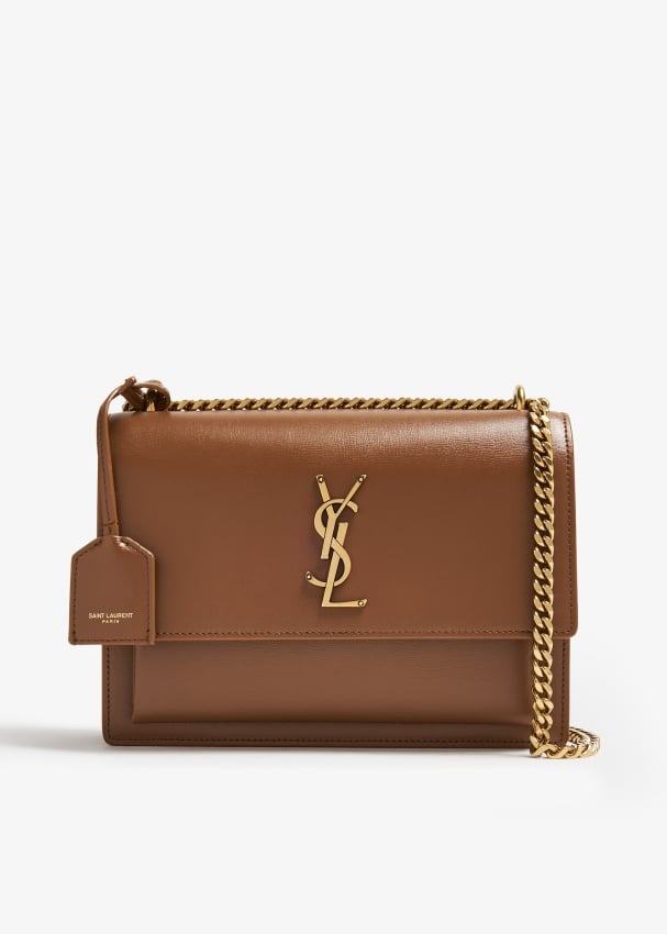Saint Laurent Sunset medium chain bag for Women Brown in UAE Level Shoes