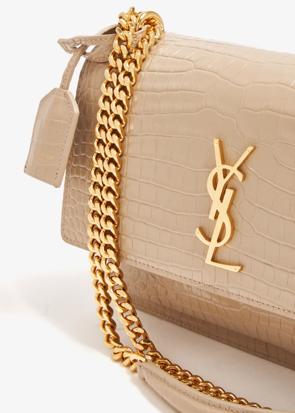 Saint Laurent Sunset medium chain bag for Women Beige in UAE Level Shoes
