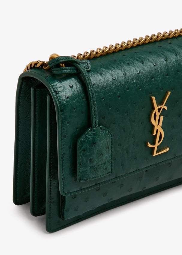 Ysl sunset bag green on sale