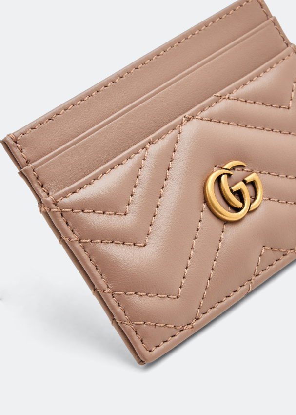 Gucci Beige GG Marmont Card Holder for Women