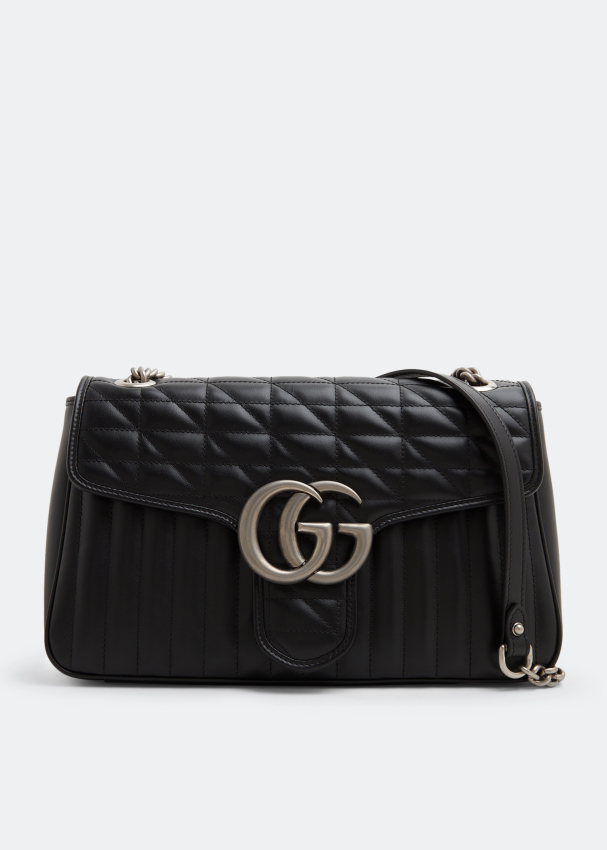 Gucci GG Marmont medium shoulder bag for Women Black in KSA Level Shoes