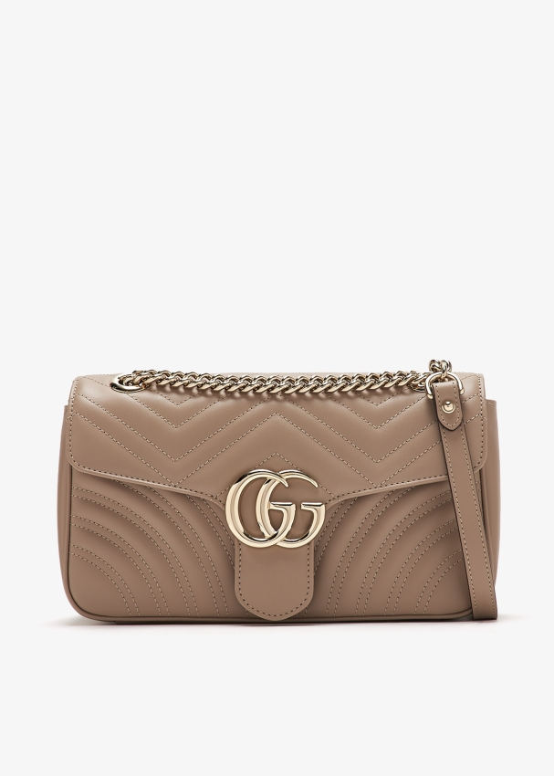 Gucci GG Marmont small shoulder bag for Women Taupe in KSA Level Shoes