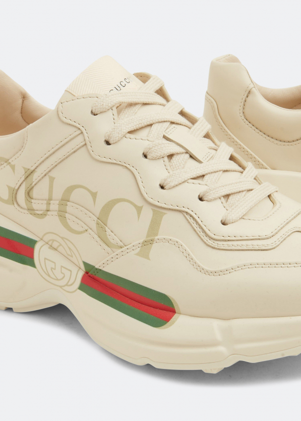 Gucci Rhyton leather sneakers for Men - White in KSA | Level Shoes