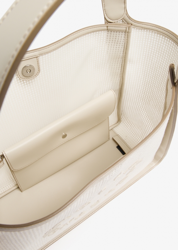 Stella McCartney Embroidered mesh tote bag for Women - White in 