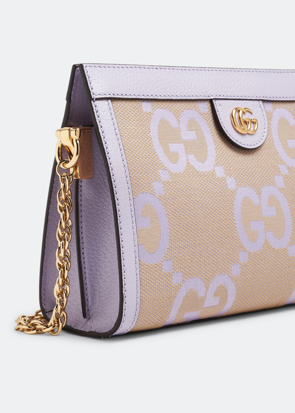 Gucci Ophidia Jumbo GG Small Shoulder Bag Beige/Lilac in Canvas with  Gold-tone - US