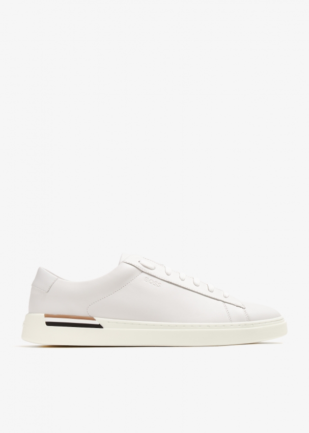 Mens boss white trainers deals