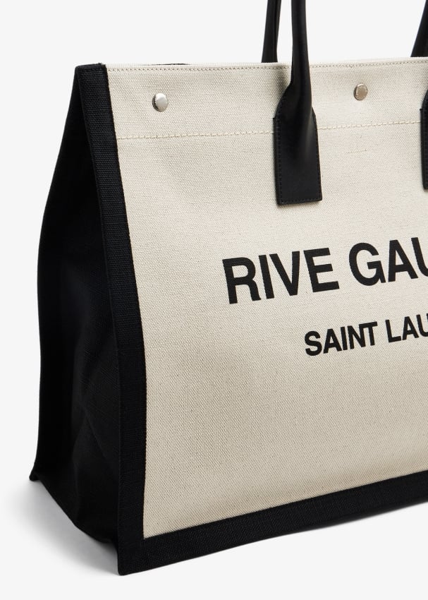 SAINT LAURENT, 'RIVE GAUCHE' CANVAS WEEKENDER TOTE BAG, Men