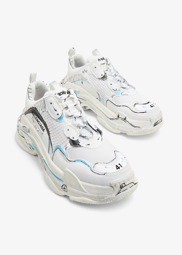 Balenciaga Triple S Sketch sneakers for Men - White in KSA | Level Shoes