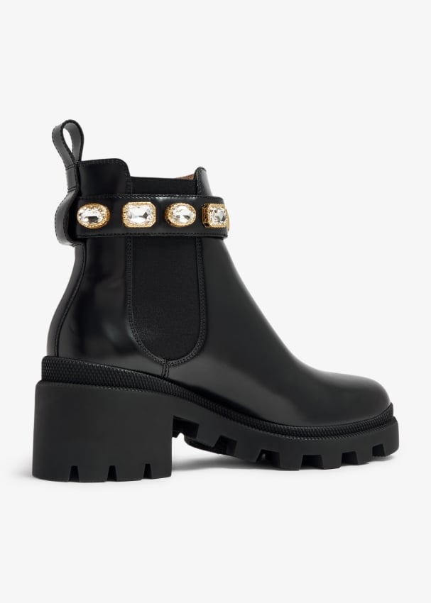 Gucci Leather ankle boots for Women Black in UAE Level Shoes