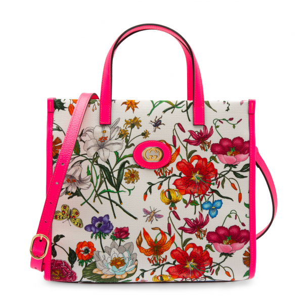 Gucci Flora medium tote for Women Printed in KSA Level Shoes