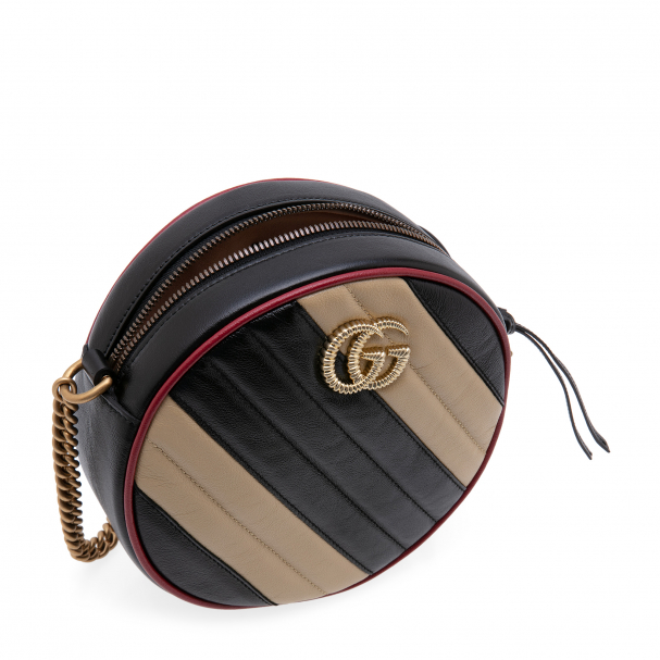 Gucci GG Marmont mini round shoulder bag for Women Black in KSA Level Shoes