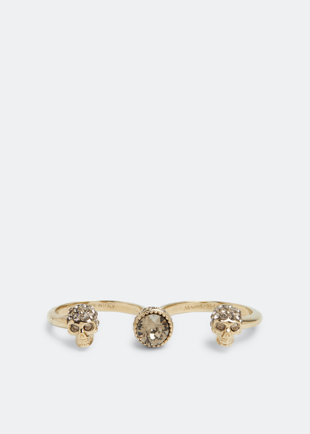 Alexander mcqueen double skull ring top