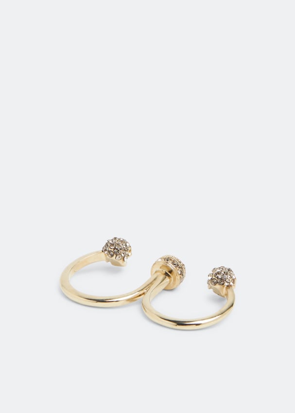 McQueen Double skull ring for Women Gold in KSA Level Shoes