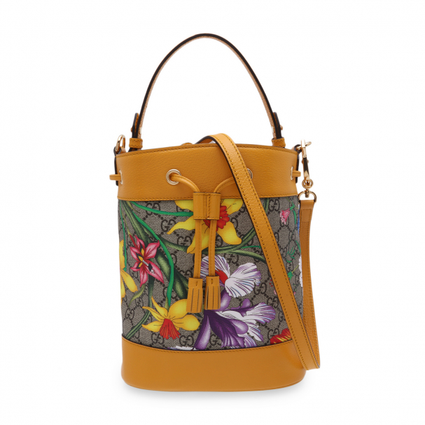 Gucci Ophidia GG Flora small bucket bag for Women Multicolored in Oman Level Shoes