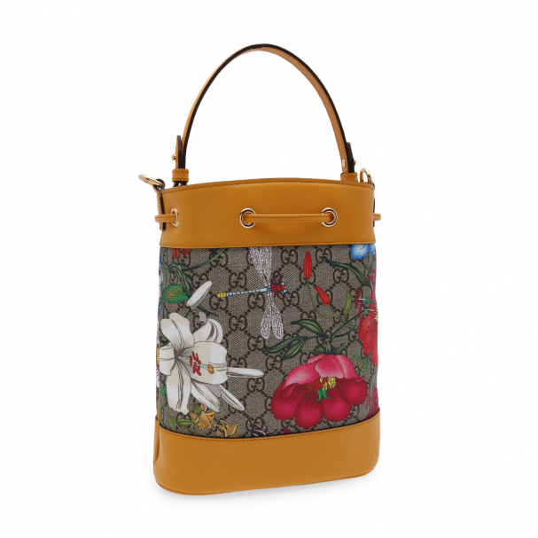 Gucci Ophidia GG Flora small bucket bag for Women Multicolored in UAE Level Shoes