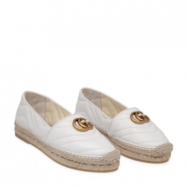 Gucci Marmont leather espadrilles for Women White in UAE Level