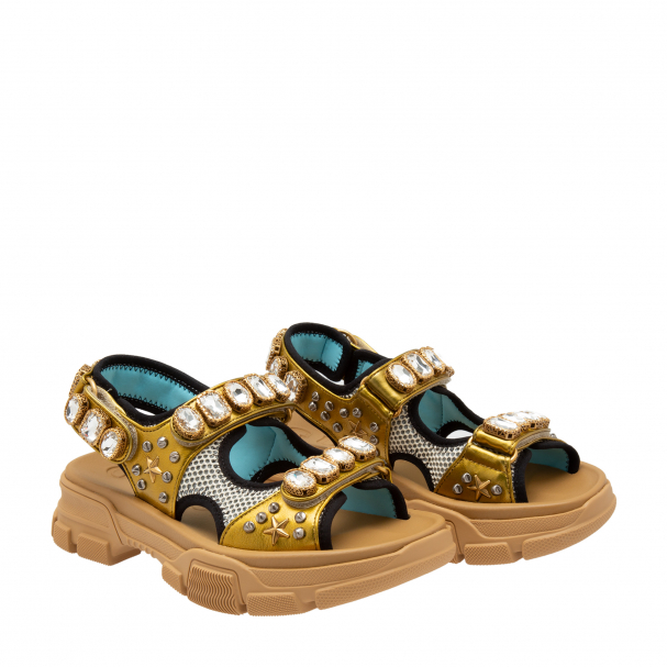 Gucci crystal 2025 embellished sandals