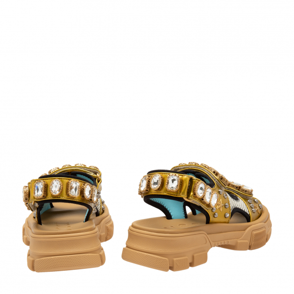 Gold gucci store sandal