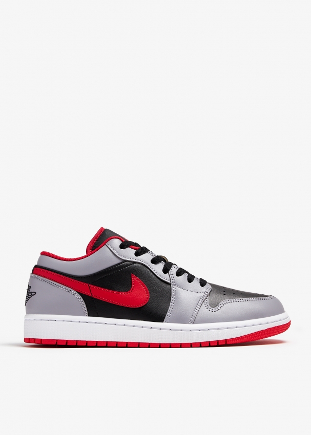 Red and grey sneakers discount